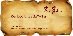 Kerbolt Zsófia névjegykártya